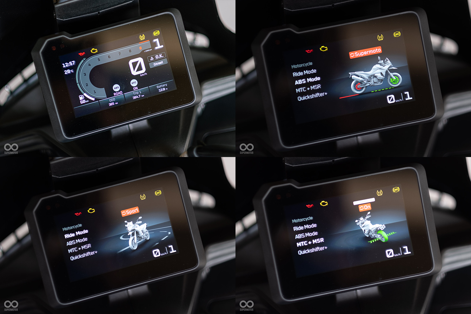 5吋TFT儀表，電控調整介面也換成動畫呈現，幫助騎士更快掌握調整的方向